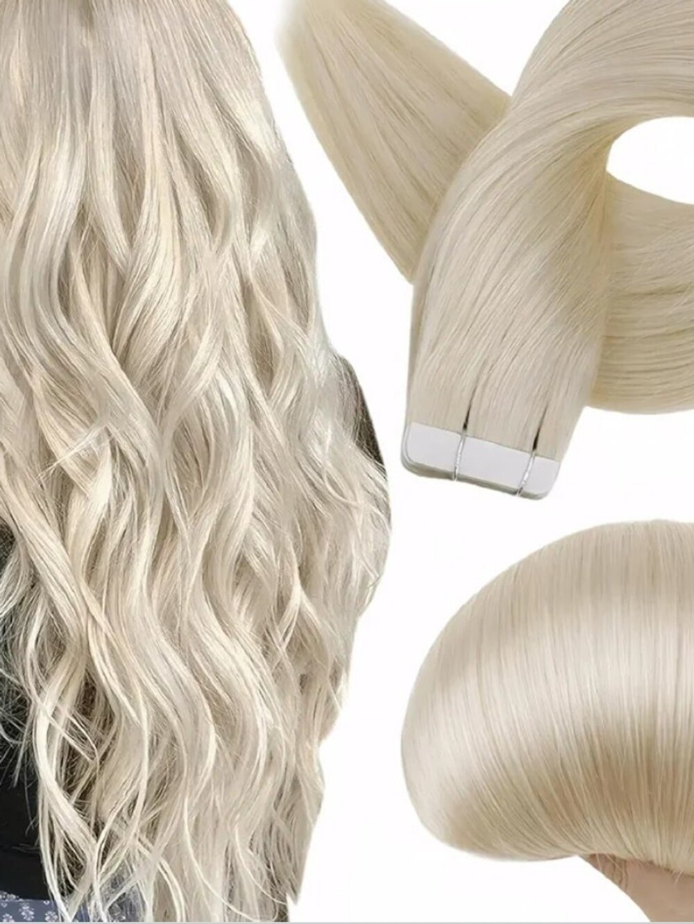 Premium Tape-In Hair Extensions - Premium Beige Blonde 12 Inches With Tape